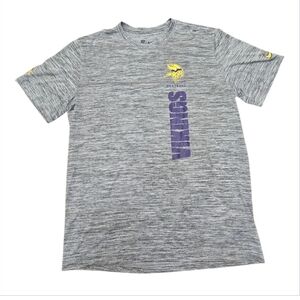 Nike NFL Sideline Velocity Gray Minnesota Vikings NFL T-Shirt Sz L
